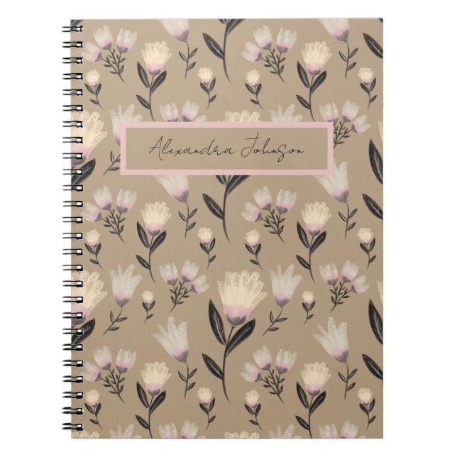 Blush Floral Journal | Modern Botanical  Anteckningsbok (Framsidan)