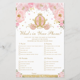 Blush Floral Princess Vad finns i din telefon-spel