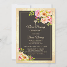 Blush Floral Sjuksköterska Pinning Ceremoni