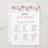 Blush Floral Vad Har Du I Din Handväska Spelkort