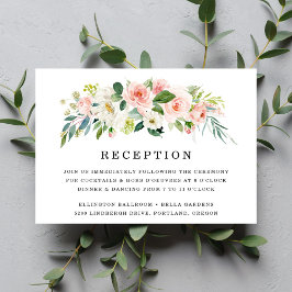 Blush Florals | Bröllopsmottagningskort Inbjudningar