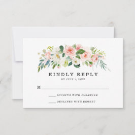 Blush Florals | Bröllopssvarskort OSA Kort