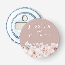 Blush Flowers Dusty Pink Wedding Flasköppnare