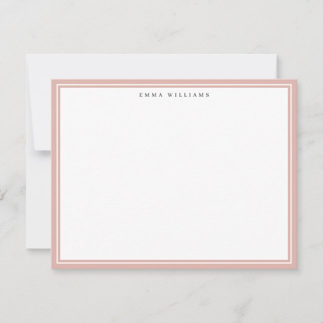 Blush Frame Note Card Inbjudningar (Framsida)