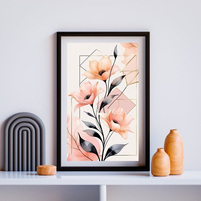 Blush Geometry Bloom Poster (Skapare uppladdad)