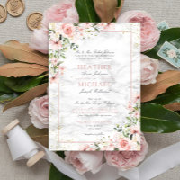 Blush Gold Greenery Dusty Pink Floral Wedding