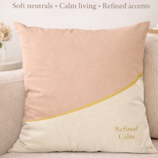 Blush Gold Harmony Throw Pillow Kudde