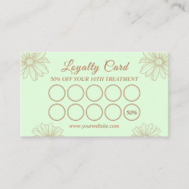 Blush Green loyalty Card for Salon & Beauty Artist Lojalitetskort