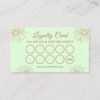 Blush Green loyalty Card for Salon & Beauty Artist Lojalitetskort