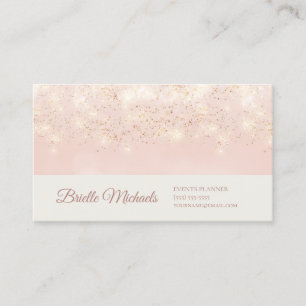 Blush Guld Glitter Evenemangsplanerare Visitkort