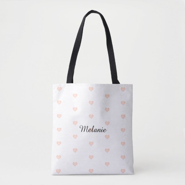 Blush Heart Mönsternamn Tygkasse (Framsida)