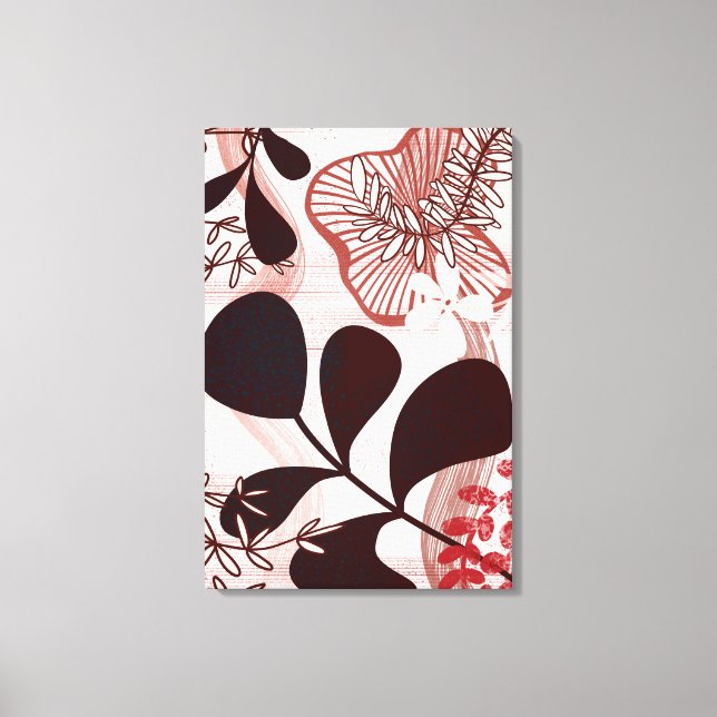 Blush Horizon – Modern Abstract Botanical  Canvastryck (Framsida)