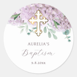 Blush Hydrangea Dopningsdekal Runt Klistermärke