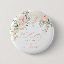 Blush & Ivory Blommig 100-årsfest Knapp