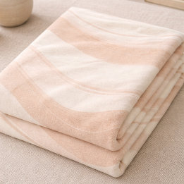 Blush Ivory Ripple Fleece Blanket