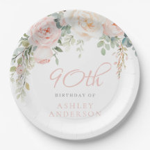 Blush & Ivory Womans 90th Birthday