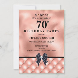 Blush Jewel 70th Birthday Party Inbjudningar