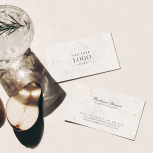Blush Marmor Modern Minimalistisk Logotyp Visiten Visitkort