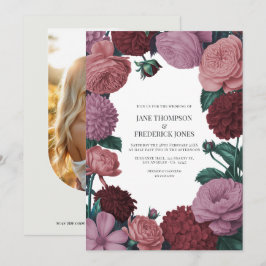 Blush Mauve, Persikoblom och Rosewood Velvet Inbjudningar