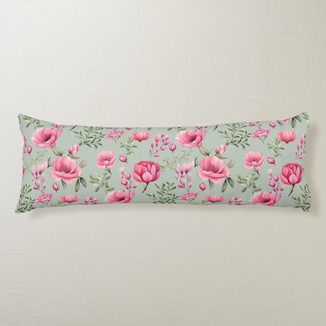 Blush Meadow-Blommor i blom Kroppskudde (Framsidan)