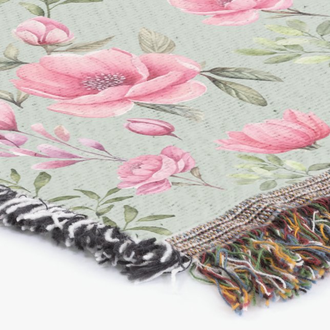 Blush Meadow-Blommor i Knopp Filt (Hörn)