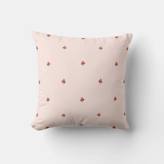 Blush Minimal Mushroom Geometric Nursery Pillow Kudde