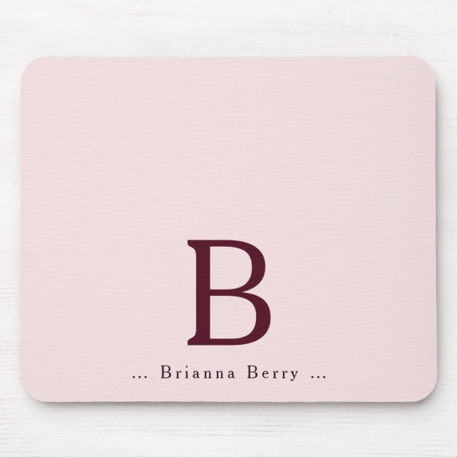 Blush Monogram Elegant Musmatta (Framsidan)