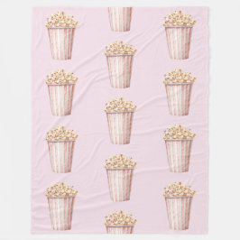 Blush Movie Time Popcorn Fleecefilt
