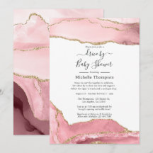 Blush och guld Agate Drive By Shower