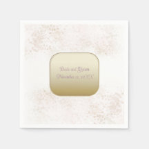Blush och guld Elegant bröllopsservett