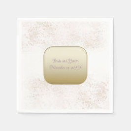 Blush och guld Elegant bröllopsservett Pappersservett