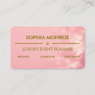 Blush och Guld Evenemangsplanerare Visitkort