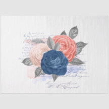 Blush och Navy Floral Ephemera Serie Design 13