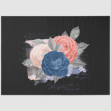 Blush och Navy Floral Ephemera Serie Design 14