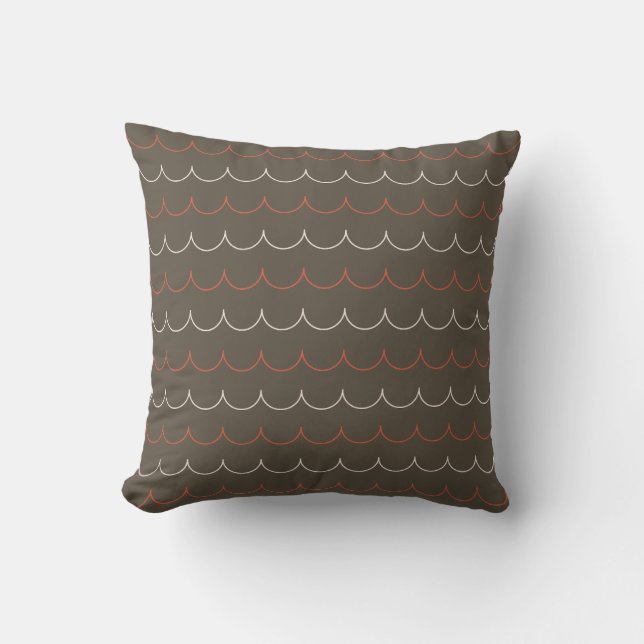 Blush, Olive & Rust Scallop Pillow  Kudde (Framsida)