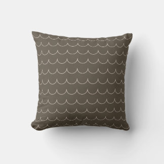 Blush & Olive Scallop Geometrisk Kuddthrow Kudde