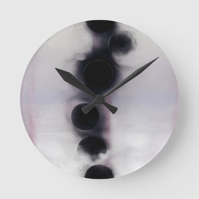 Blush Orbit Abstract Rund Klocka (Framsida)
