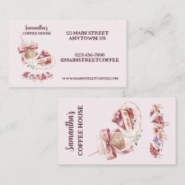 Blush Patisserie Café Anpassad Varumärke Visitkort