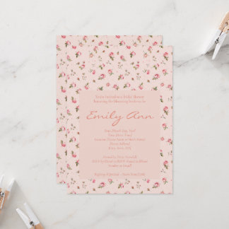 Blush & Peach Floral Bridal Shower Invitation Inbjudningar