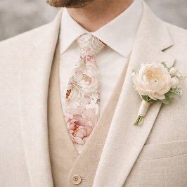 Blush Peony Watercolor Floral Wedding Slips