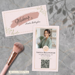 Blush Photo Logo Lyx Hudvård Sminkartist Visitkort