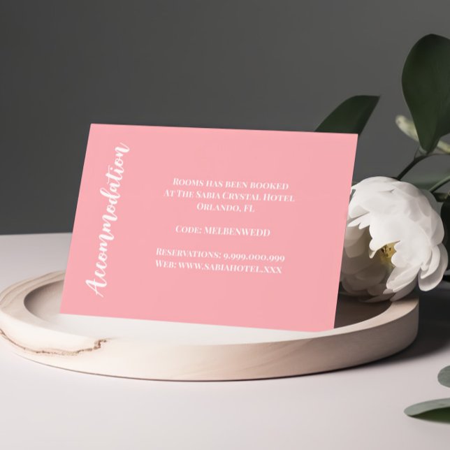 Blush Pink Accommodation Enclosure Card OSA Kort (Skapare uppladdad)