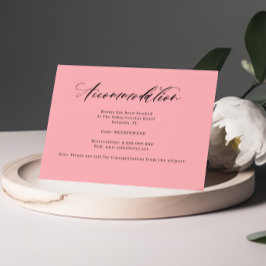 Blush Pink Accommodation Enclosure Card Tilläggskort