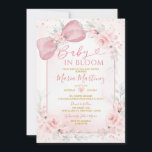 Blush Pink Baby In Bloom Flowers Girl Baby Shower Inbjudningar<br><div class="desc">EDITABLE Blush Pink Baby In Bloom Flowers Baby Shower Invitation
Elegant Dusty Pink Bow Coquette Floral Baby Shower for Girl Invitation</div>