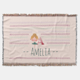 Blush Pink Ballerina "A" Monogram Name Filt