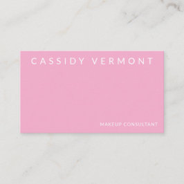 Blush Pink Beauty Makeup Professional Visitkort