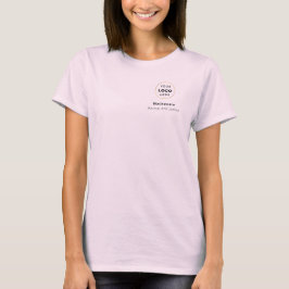 Blush Pink Black Logo Makeup Staff T Shirt