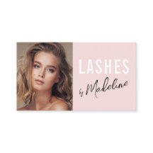 Blush Pink Black Script Photo Lashes Studio