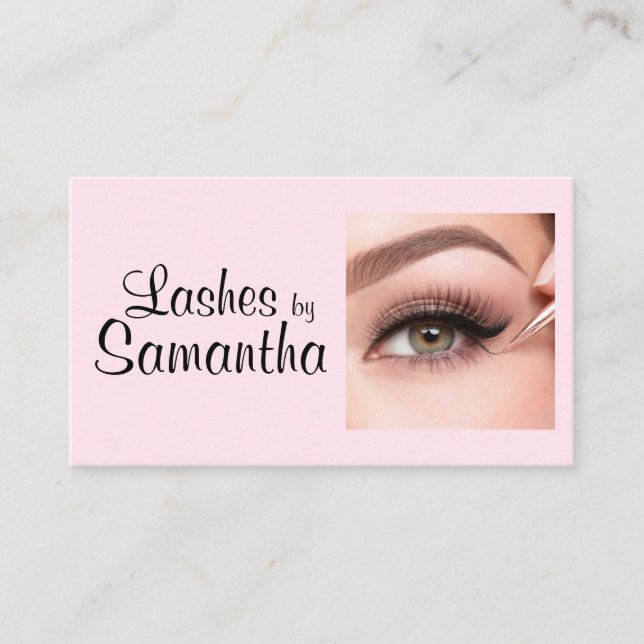 Blush Pink Black Script Photo Makeup (Framsida)