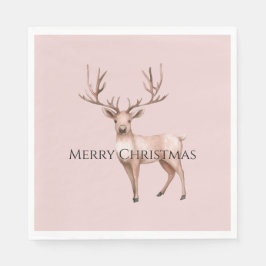 Blush Pink Boho Deer  Pappersservett